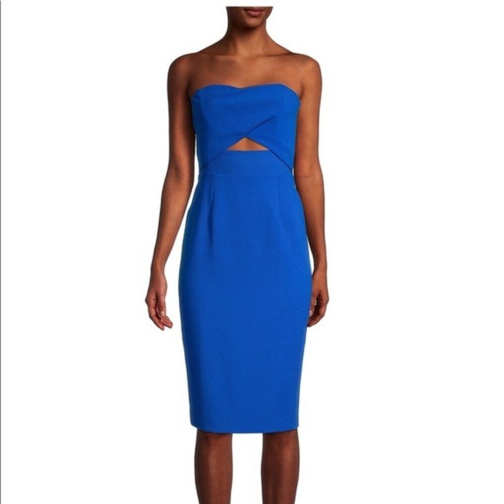 Black Halo Jada Midi Dress (Cobalt) NWT